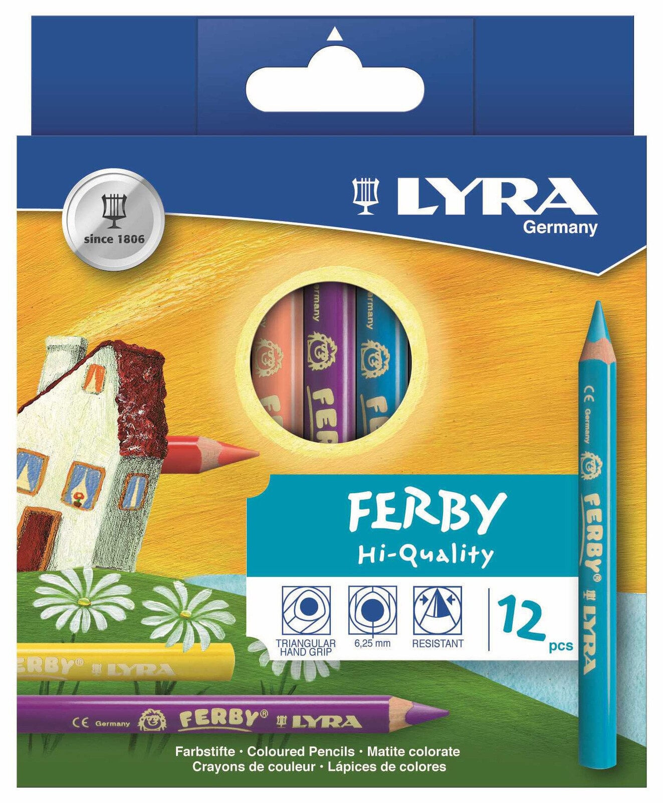 Кольоровий олівець Lyra Ferby Hi-Quality Набір кольорових олівців Colors 12 шт.