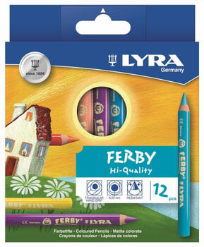 Кольоровий олівець Lyra Ferby Hi-Quality Набір кольорових олівців Colors 12 шт. - 1