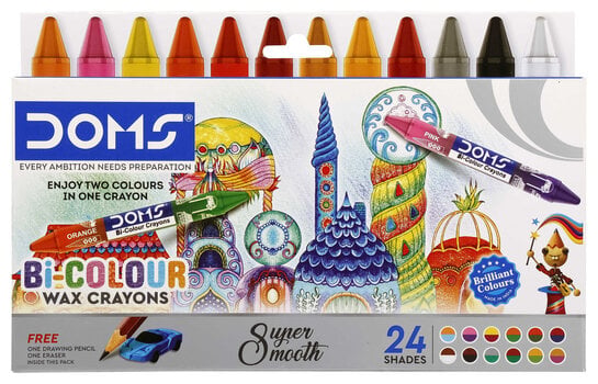 Voskovi DOMS Bi-Colour Voskovi Wax Crayons Mix 12 kom - 1