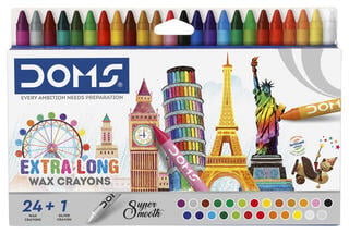 Crayons DOMS Extra-Long Crayons Wax Crayons Mix 25 pcs