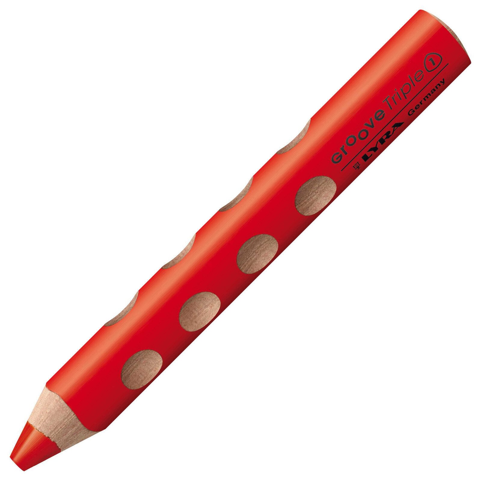 Colour Pencil Lyra Groove TripleOne Ergonomic Triangular 3-In-1 Coloured Pencil Geranium Lake 1 pc