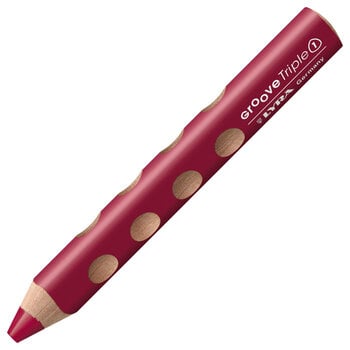 Colour Pencil Lyra Groove TripleOne Ergonomic Triangular 3-In-1 Coloured Pencil Light Carmine 1 pc - 1