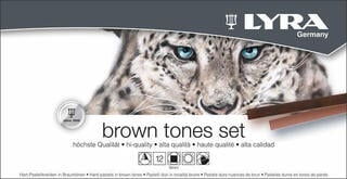 Pastel suave Lyra Polycrayons Juego de pasteles carré Browns 12 uds.