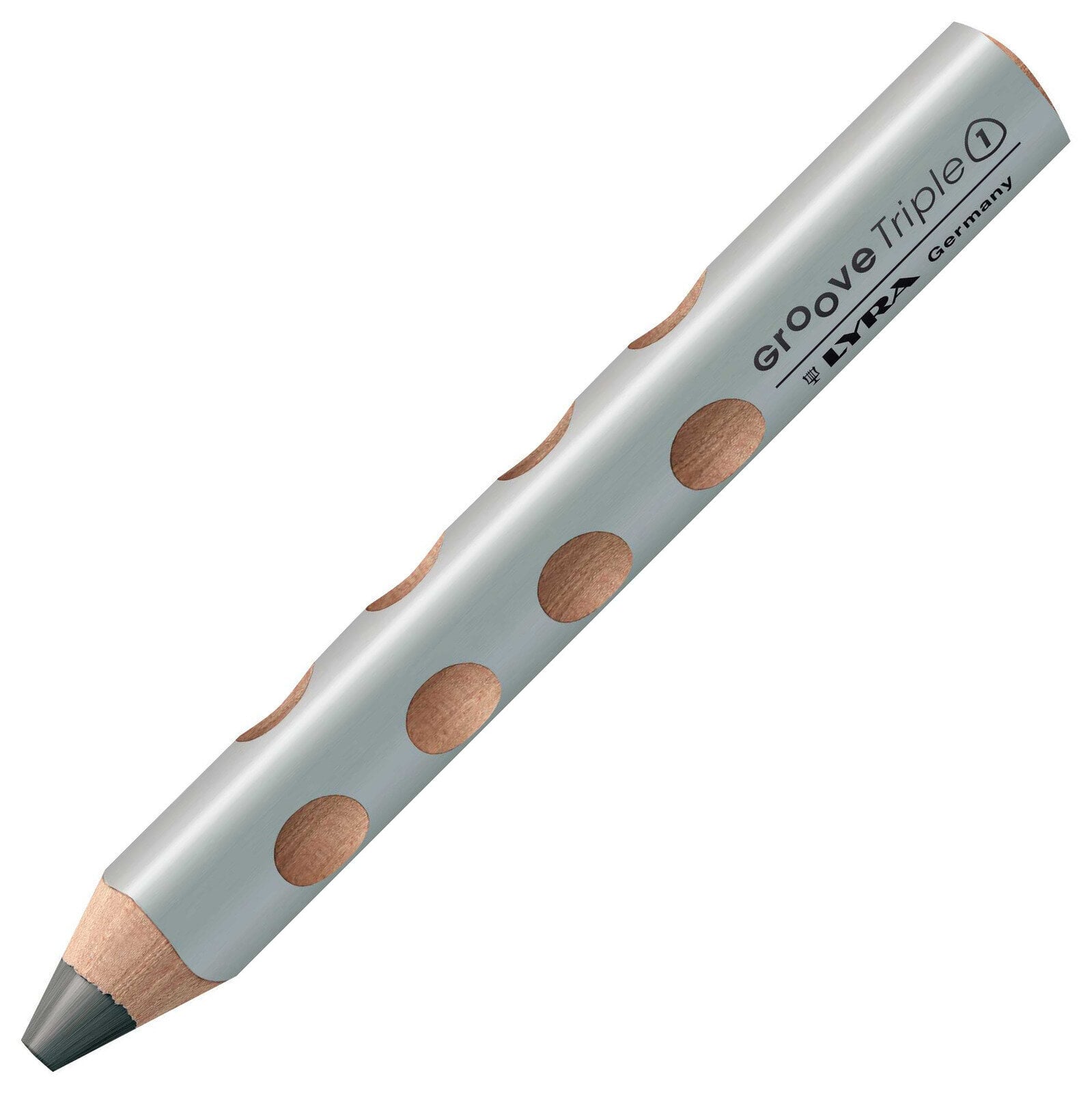 Creion colorat Lyra Groove TripleOne Ergonomic Triangular 3-In-1 Creion colorat Silver 1 buc.