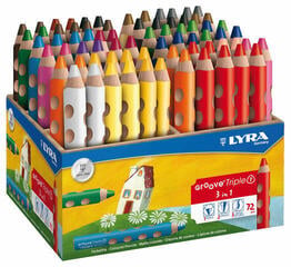 Кольоровий олівець Lyra Groove TripleOne Набір кольорових олівців Assorted Colors 72 pcs