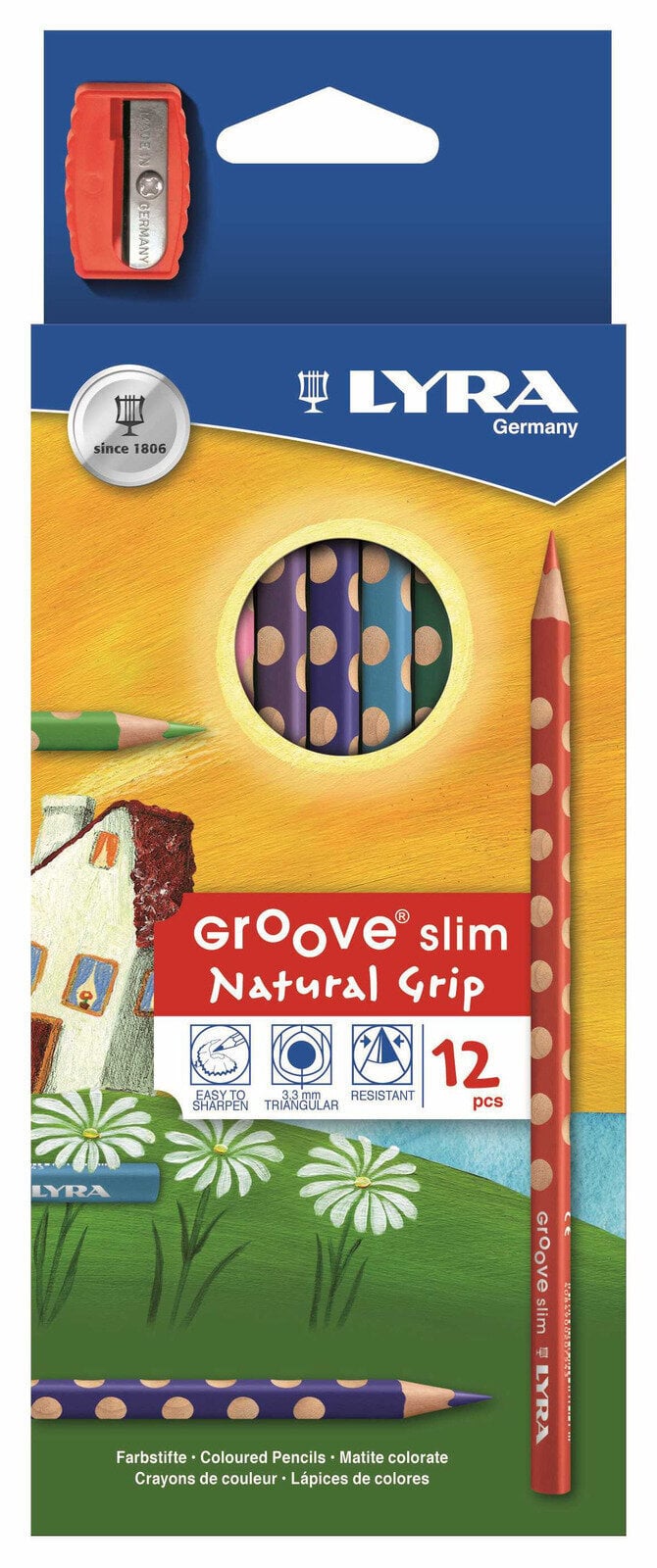 Creion colorat Lyra Groove Slim Set creioane colorate Mix 12 buc.