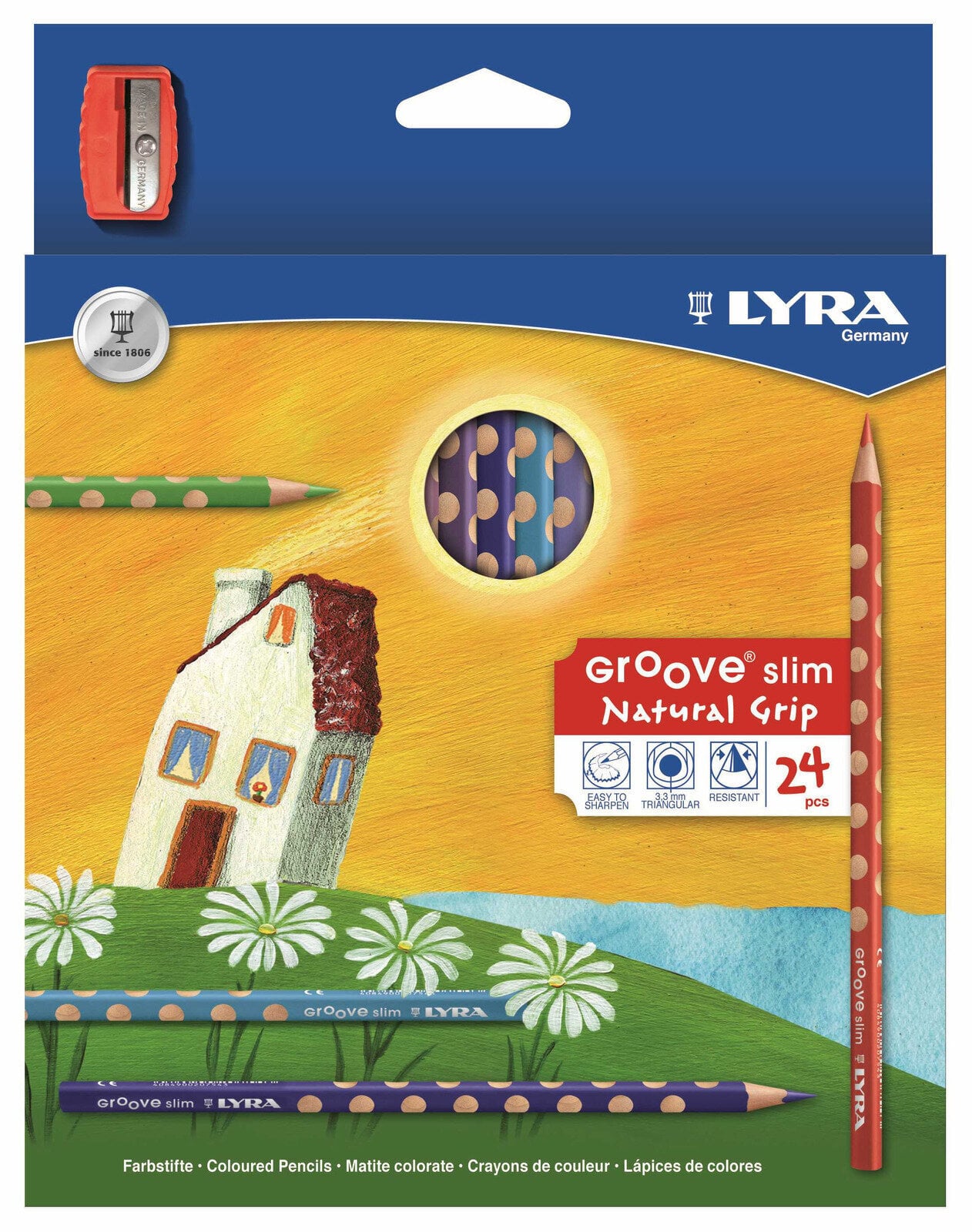Olovka u boji Lyra Groove Slim Сет бојица Mix 24 kom
