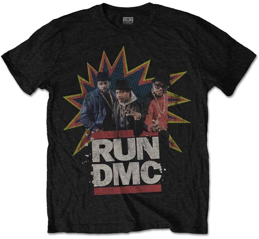 T-Shirt Run DMC T-Shirt POW Unisex Black 2XL
