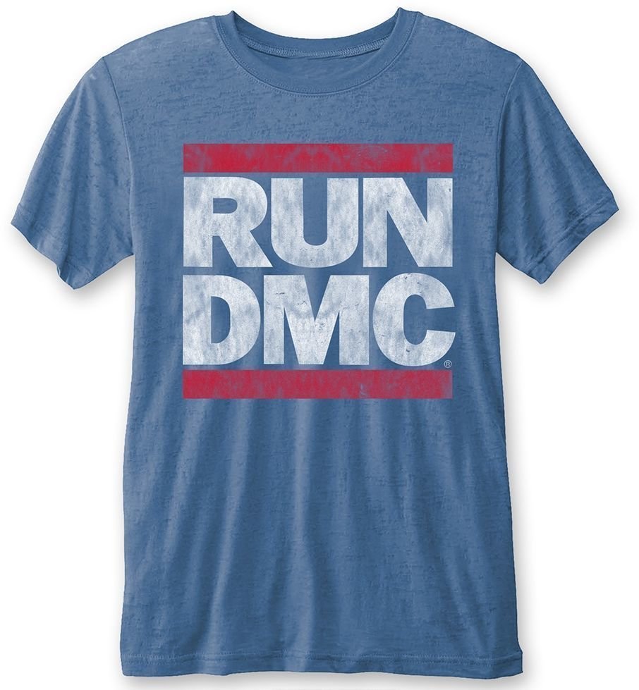Camiseta de manga corta Run DMC Camiseta de manga corta Vintage Logo Azul L