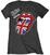 T-Shirt The Rolling Stones T-Shirt Vintage British Tongue Charcoal Grey L