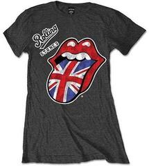 Paita The Rolling Stones Vintage British Tongue Womens Lyhythihainen T-paita/Charcoal Grey/Lyhyt