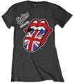 The Rolling Stones Vintage British Tongue Charcoal Grey S Ladies T-Shirt