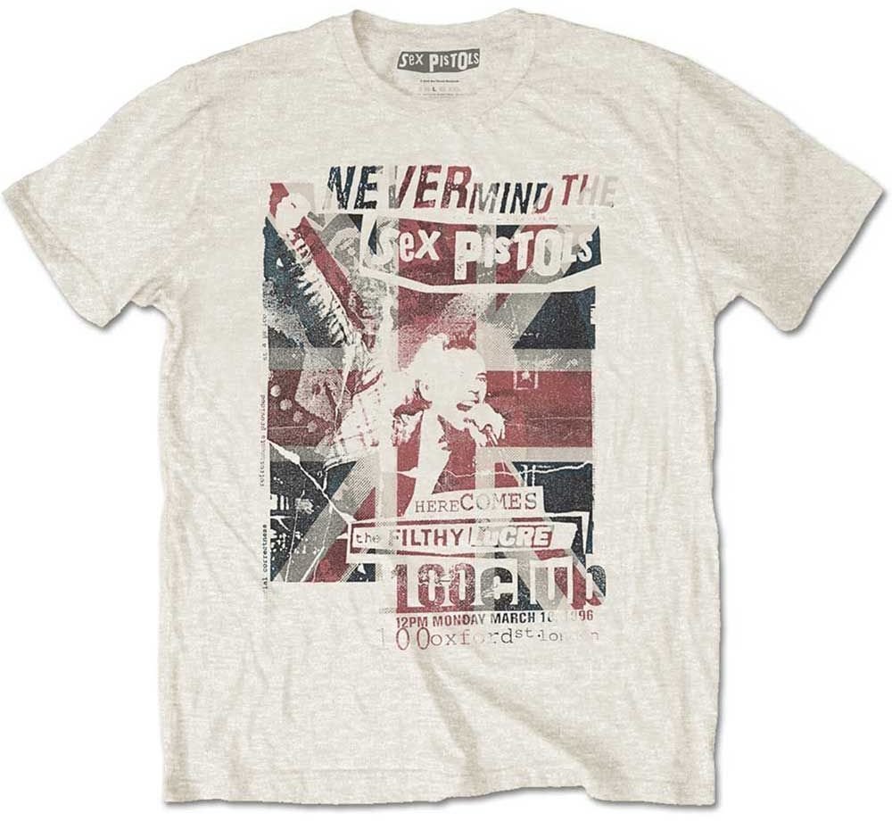 T-Shirt Sex Pistols T-Shirt 100 Club Natural L