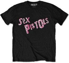 T-shirt Sex Pistols Multi-Logo Unisex T-shirt de manga curta/Black/Curto