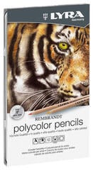 Színes ceruza Lyra Rembrandt Polycolor Metal Box Színes ceruza készlet Mix 12 db
