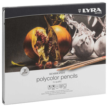 Krāsu zīmulis Lyra Rembrandt Polycolor Metal Box Spalvotų pieštukų rinkinys Mix 24 gab. - 1