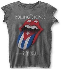 T-Shirt The Rolling Stones Havana Cuba Womens Short Sleeve T-Shirt/Charcoal Grey/Short