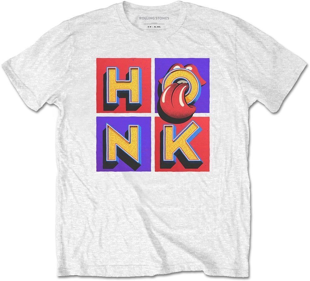 Camiseta de manga corta The Rolling Stones Camiseta de manga corta Honk Album Unisex Blanco 2XL