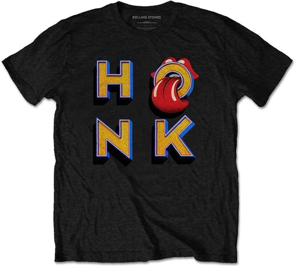 T-Shirt The Rolling Stones T-Shirt Honk Letters Black 2XL