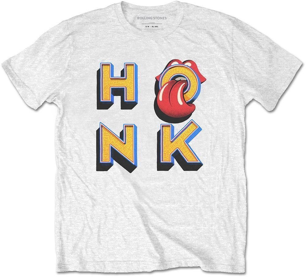 Levně The Rolling Stones Tričko Honk Letters Bílá L