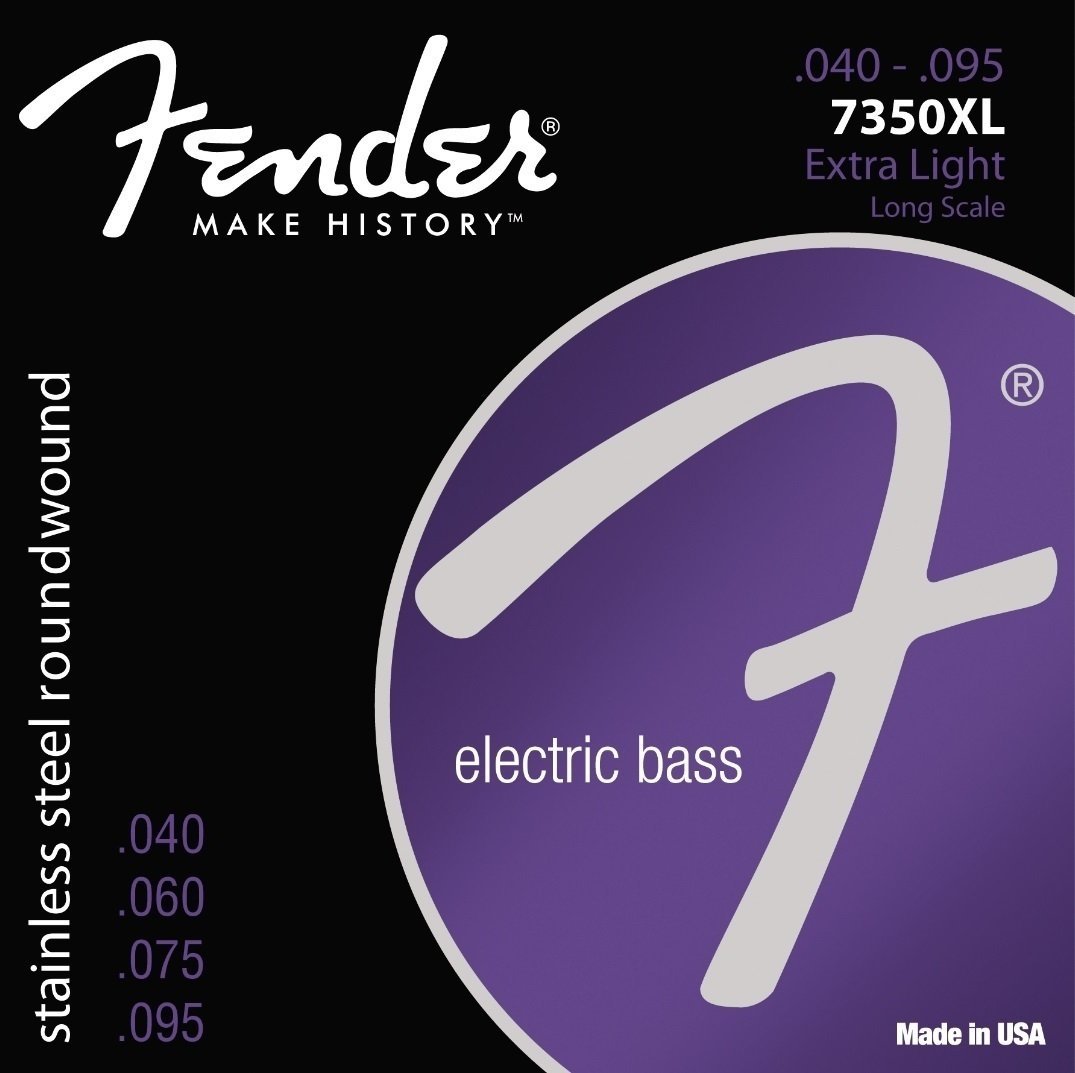 Cordes de basses Fender 7350XL Extra Light Stainless Steel Bass String Set