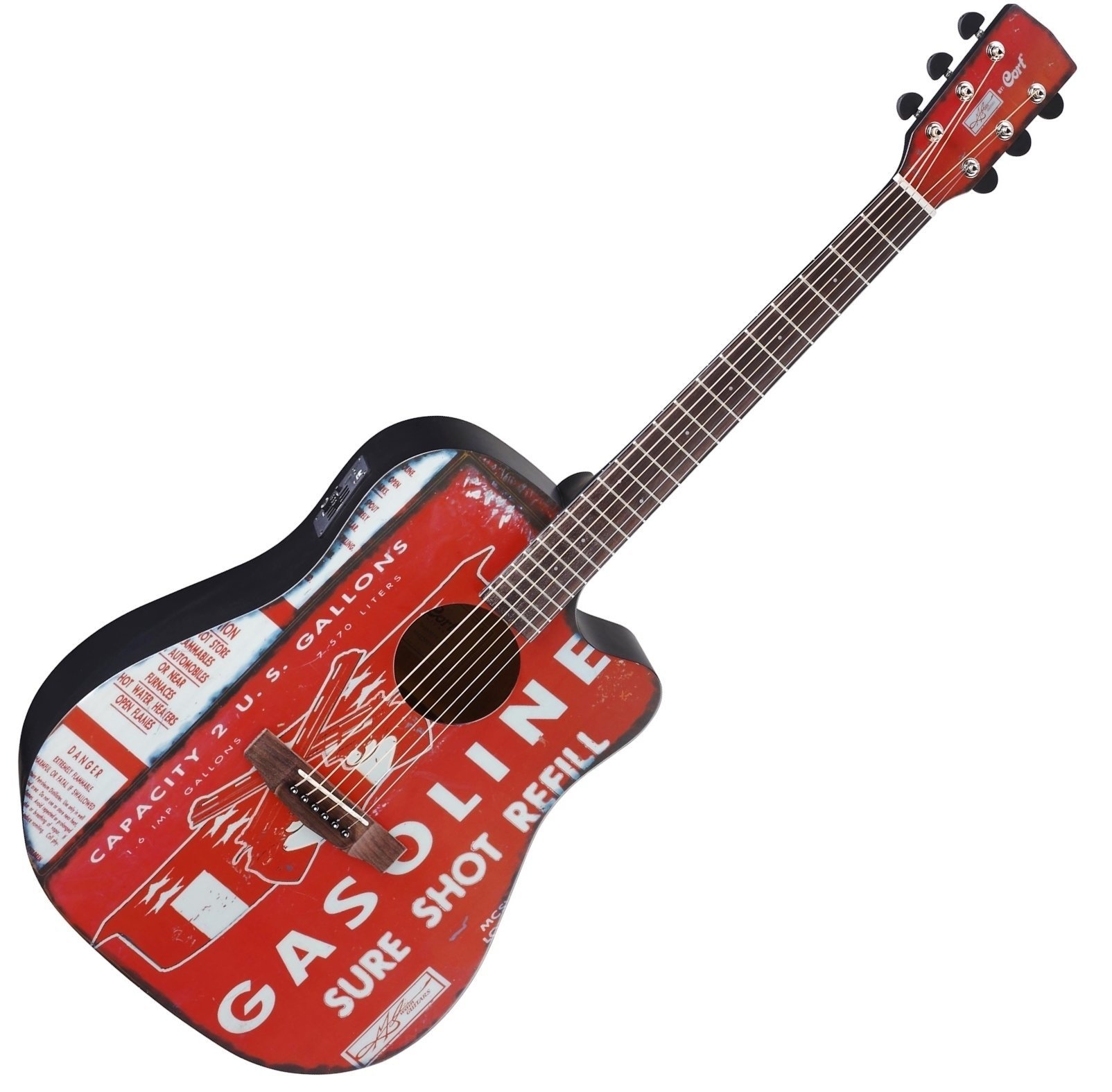 Dreadnought elektro-akoestische gitaar Cort GASOLINE 2 BKS