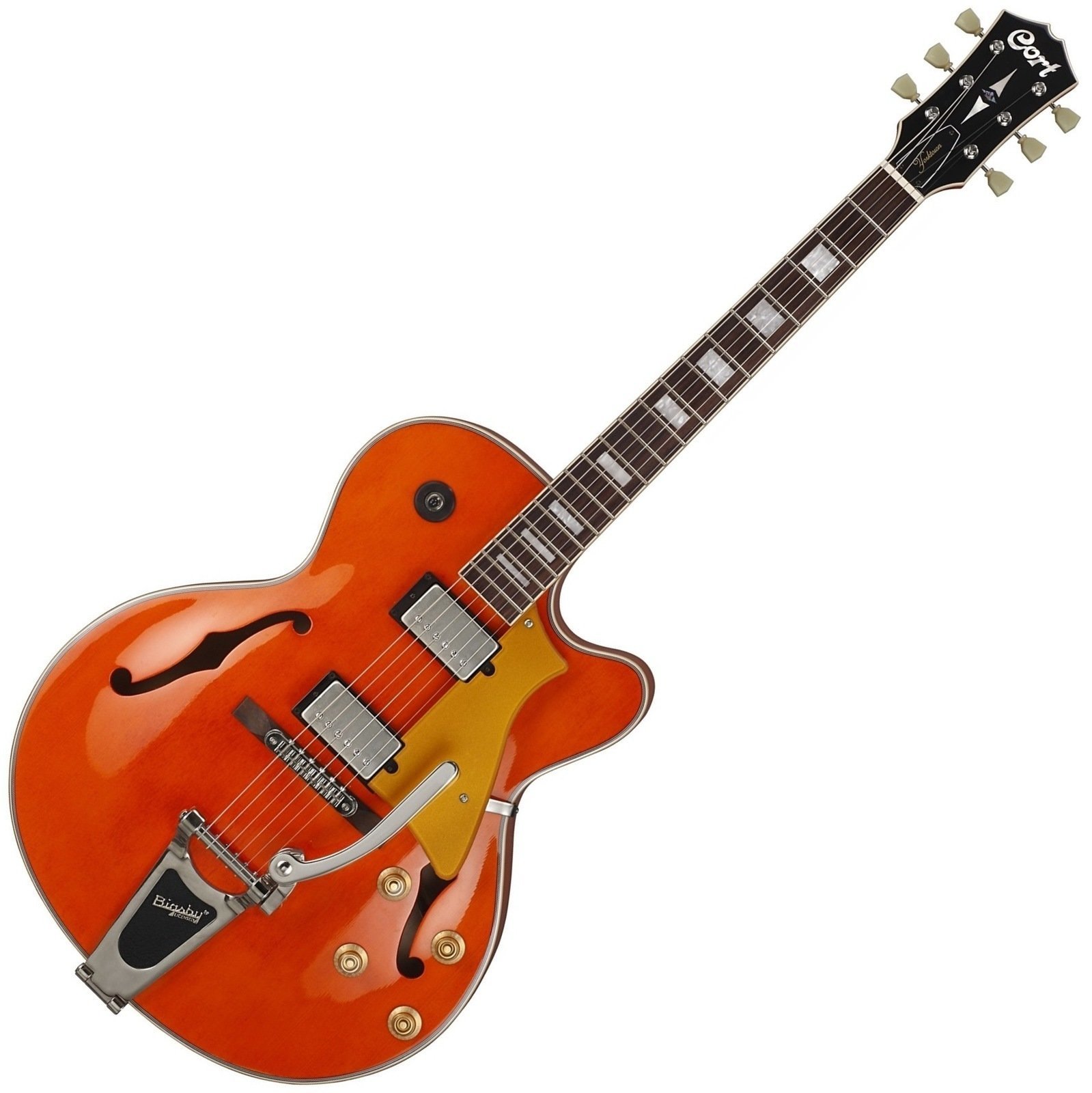 Semi-akoestische gitaar Cort Yorktown-BV Transparent Orange