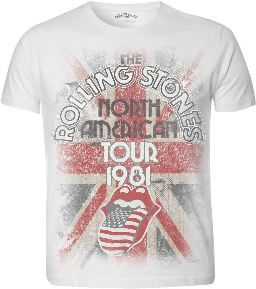 T-Shirt The Rolling Stones T-Shirt North American Tour 1981 with Sublimation Printing White M