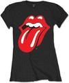 The Rolling Stones Classic Tongue Black S Ladies T-skjorte