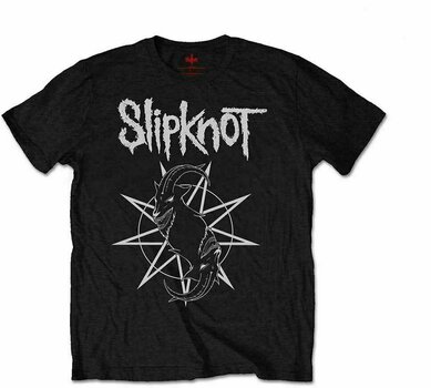 T-shirt Slipknot T-shirt Goat Star Logo Preto L - 1