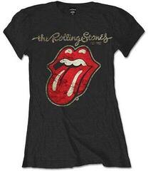 T-Shirt The Rolling Stones T-Shirt Plastered Tongue Womens Black L