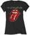 Skjorta The Rolling Stones Skjorta Plastered Tongue Charcoal Grey M
