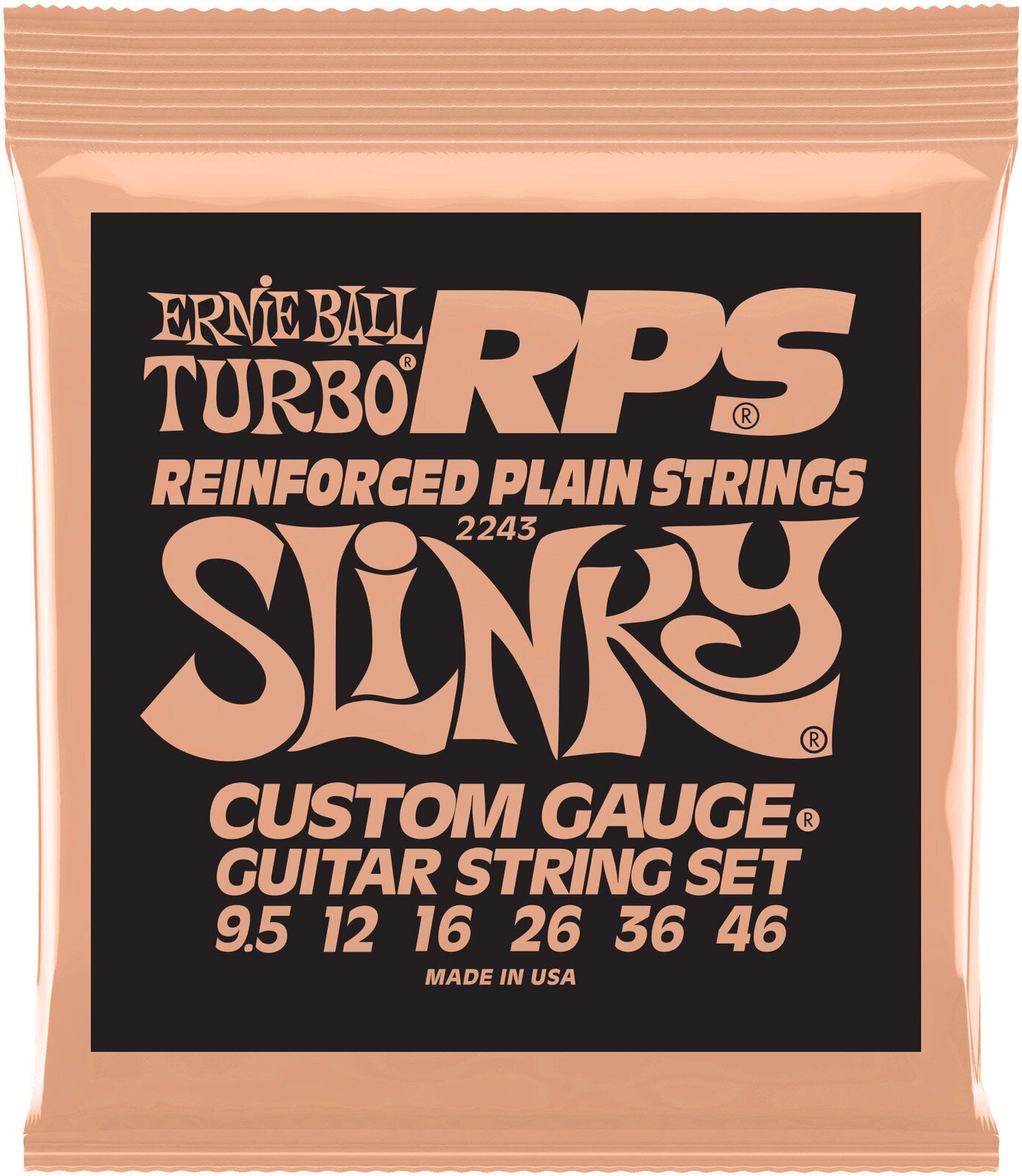 Elektrikitarri keeled Ernie Ball 2243 Turbo Slinky RPS Elektrikitarri keeled