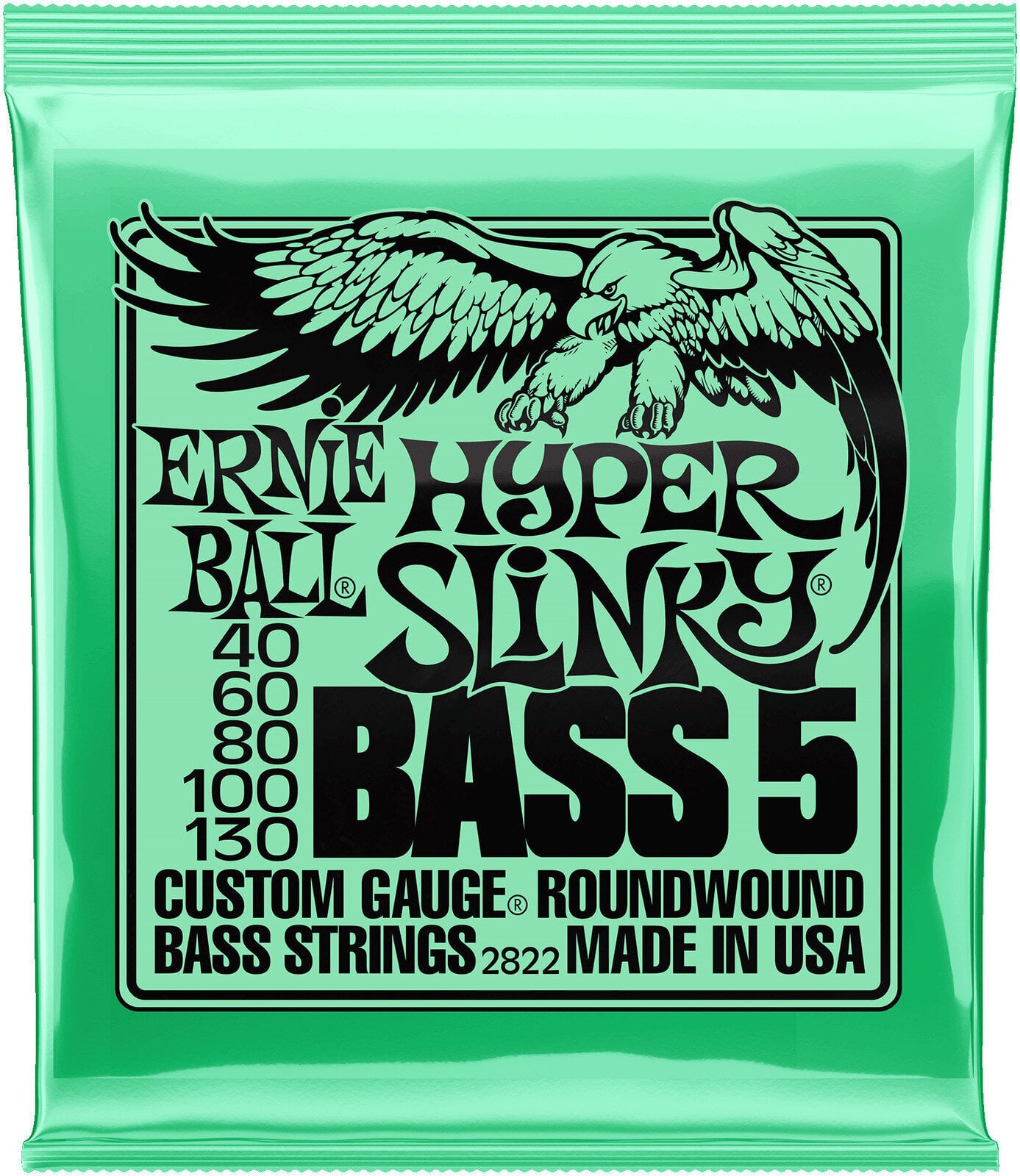 Bosinės gitaros stygos Ernie Ball 2822 Hyper Slinky 5-String Bosinės gitaros stygos