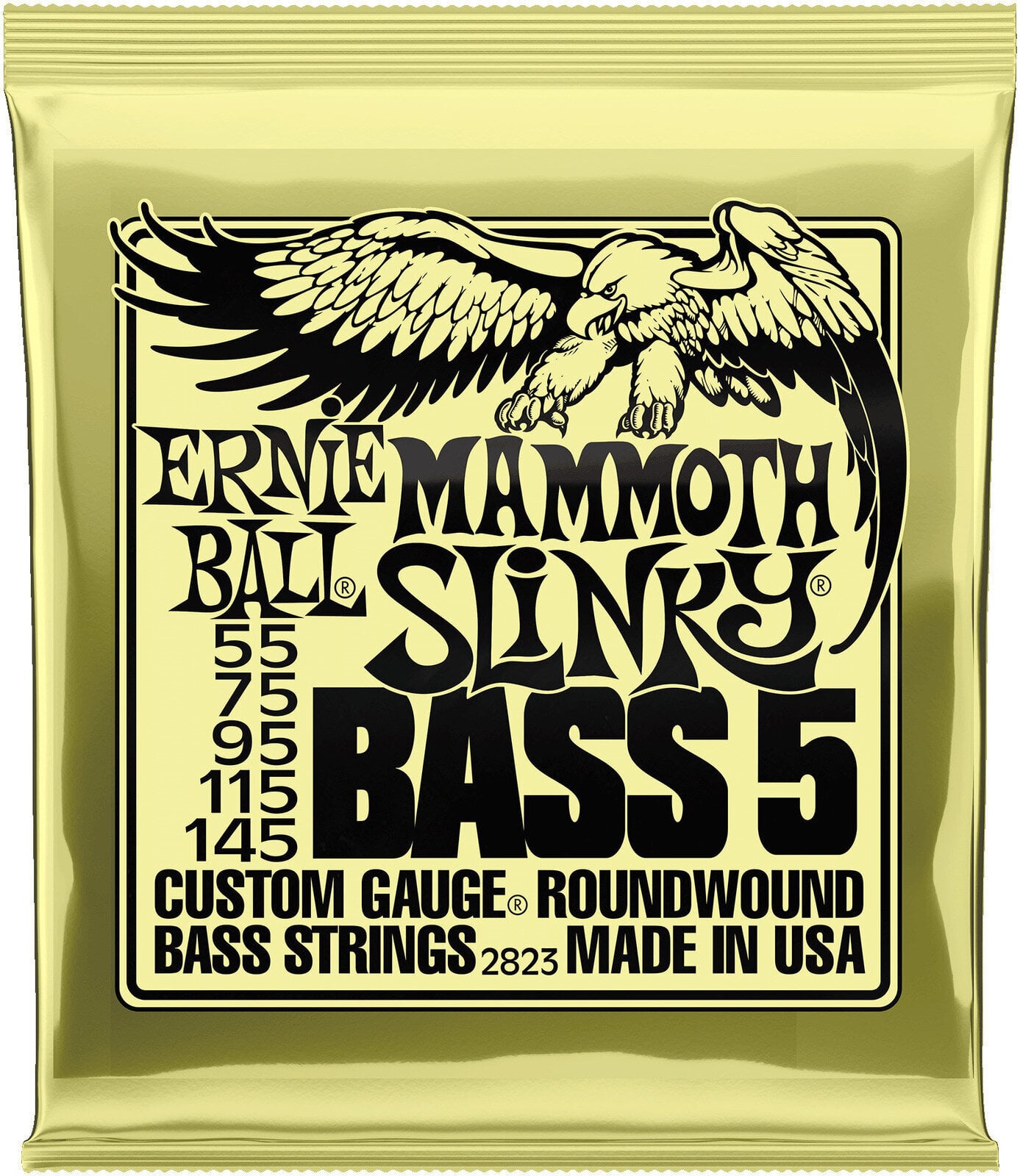 Bosinės gitaros stygos Ernie Ball 2823 Mammoth Slinky 5-String Bosinės gitaros stygos