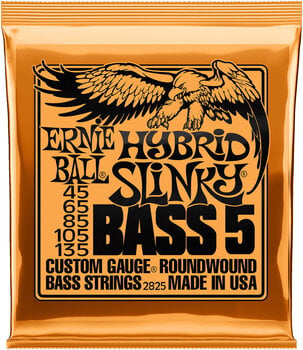 Bosinės gitaros stygos Ernie Ball 2825 Hybrid Slinky 5-String Bosinės gitaros stygos - 1