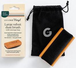 Pensulă pentru înregistrări LP Legend Vinyl LV34 Large Velvet Dust Brush With Storage Bag Perie