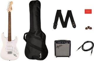 Električna gitara Fender Squier Sonic Stratocaster Pack LRL Arctic White Električna gitara