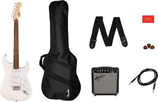 Elektrická kytara Fender Squier Sonic Stratocaster Pack LRL Arctic White Elektrická kytara - 1