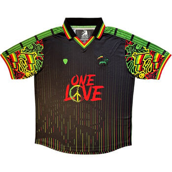 Camiseta de manga corta Bob Marley Jamaica '45 (All Over Print) Black S Camiseta de manga corta - 1