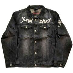 Chaqueta Yungblud Be Fooking Happy (Back & Sleeve Print) Black Denim