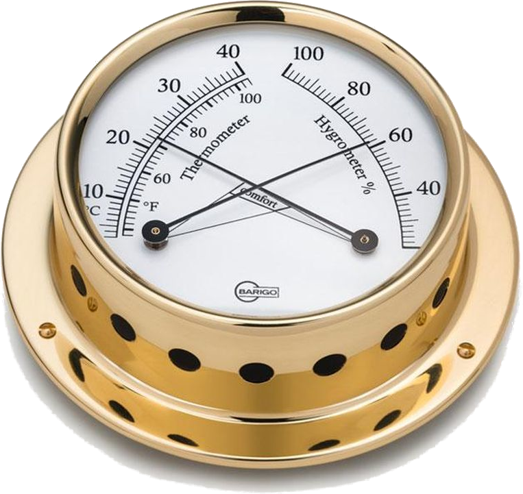 Scheepsklok, thermometer, barometer Barigo Tempo Thermometer / Hygrometer 85mm