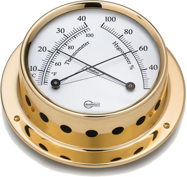 Zegar jachtowy Barigo Tempo Thermometer / Hygrometer 85mm - 1