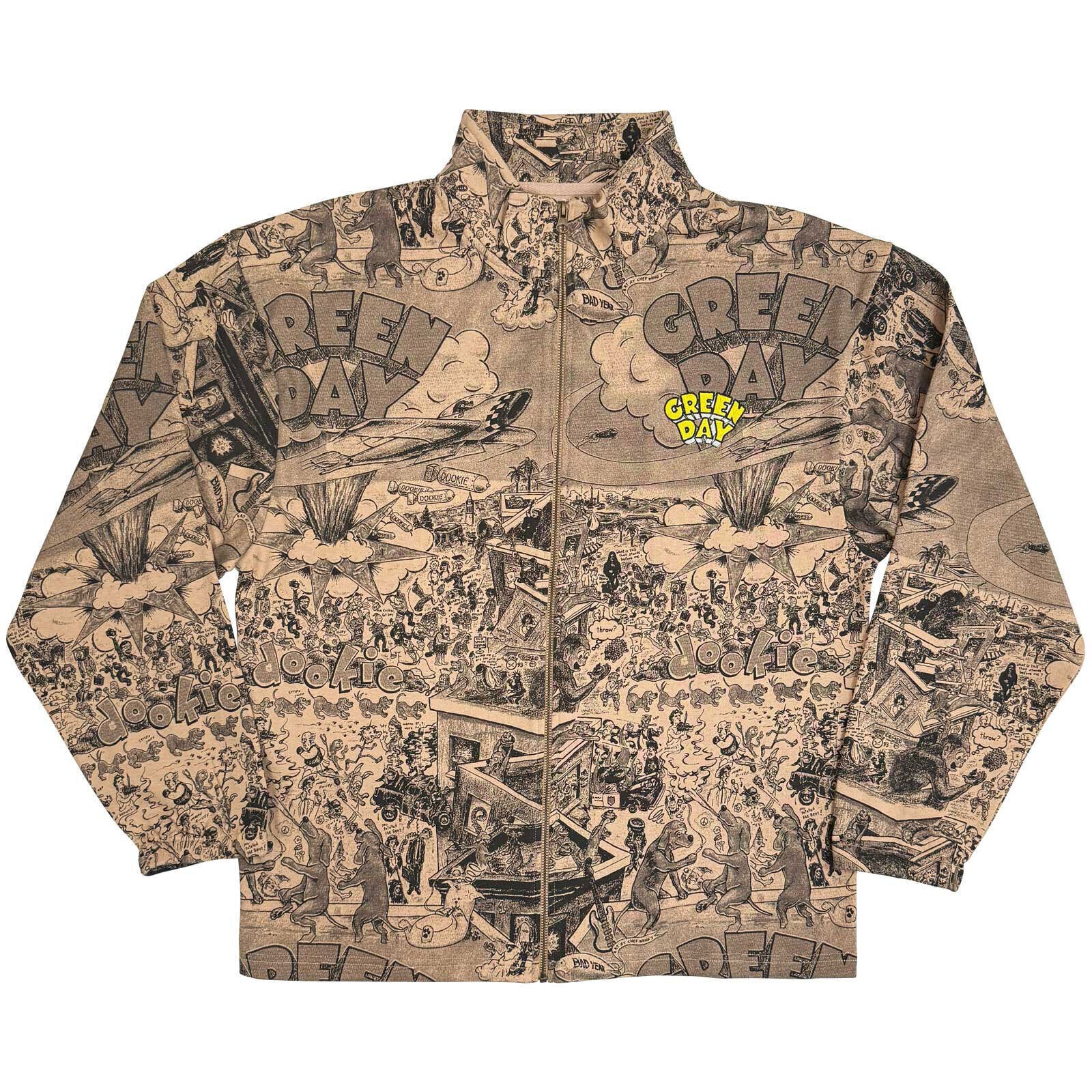Jacket Green Day Jacket Dookie All Over Print (Back Print) Brown S