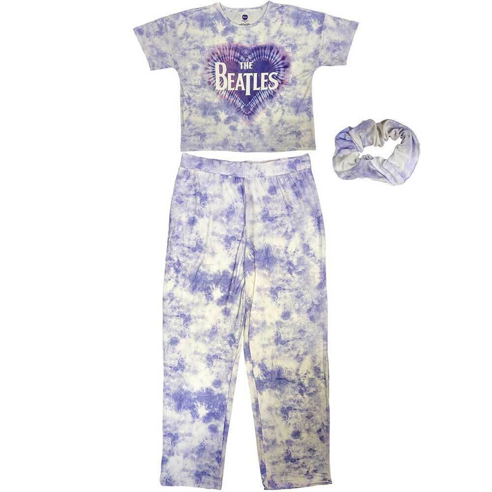Pajamas The Beatles Heart & Drop T Logo Ladies Pajamas
