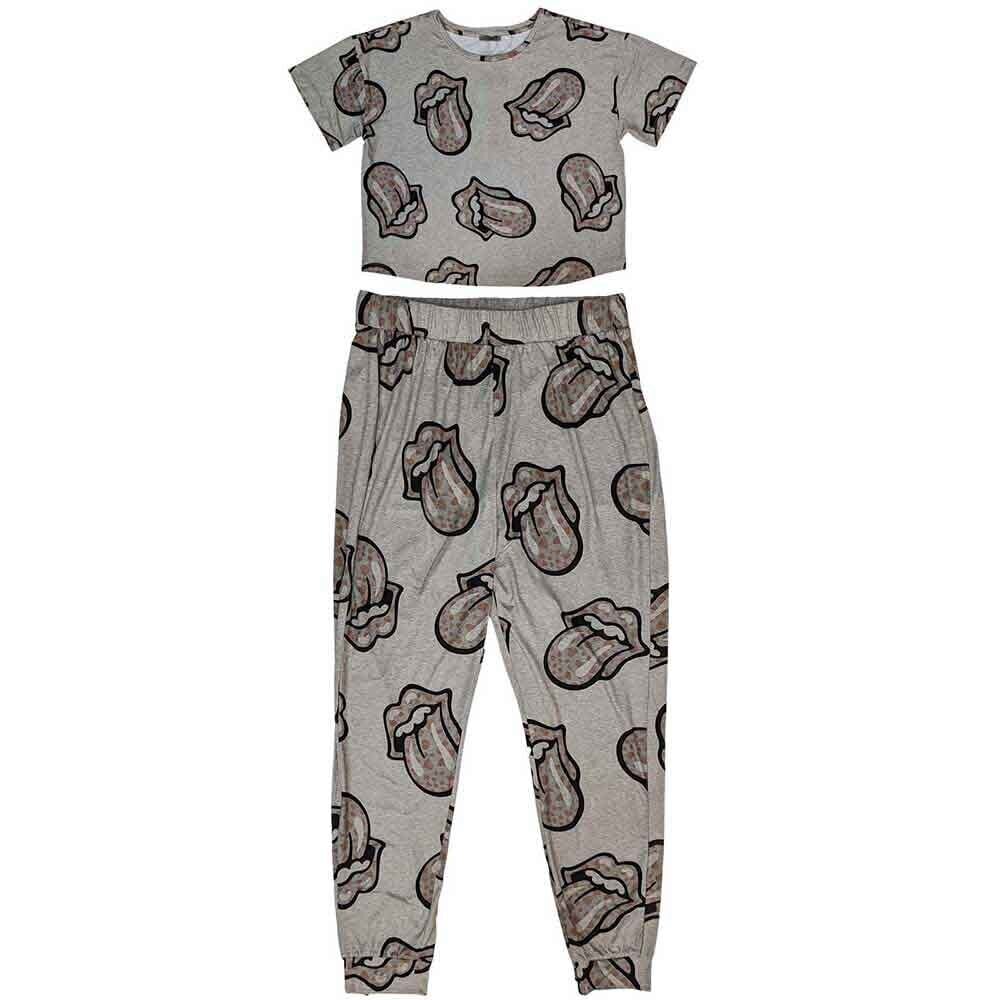 Pajamas The Rolling Stones Heart Tongue Ladies Pajamas