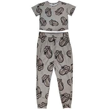 Pajamas The Rolling Stones Heart Tongue Ladies Pajamas - 1