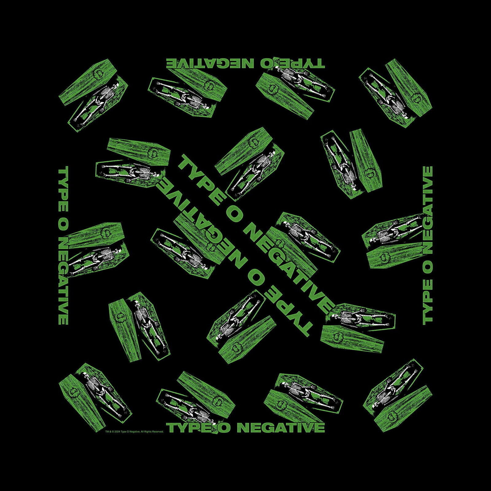 Scarf Type O Negative Scarf Coffins Black