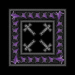 Scarf Black Sabbath Scarf Cross Logo Black