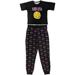 Pajamas Nirvana Xerox Smile Pink Ladies Pajamas